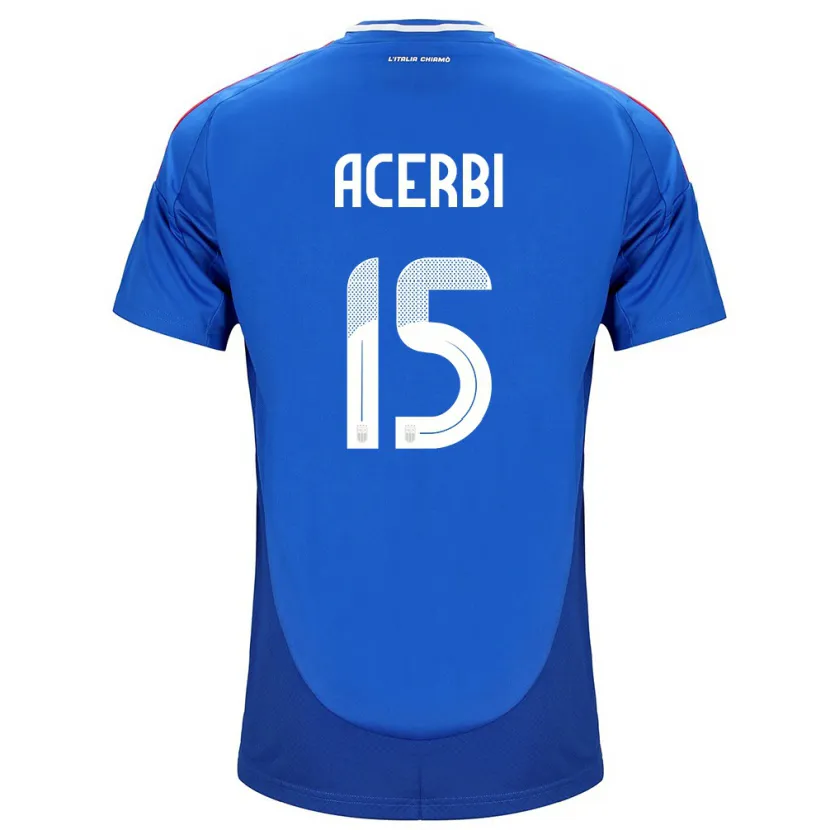 Danxen Kinder Italien Francesco Acerbi #15 Blau Heimtrikot Trikot 24-26 T-Shirt