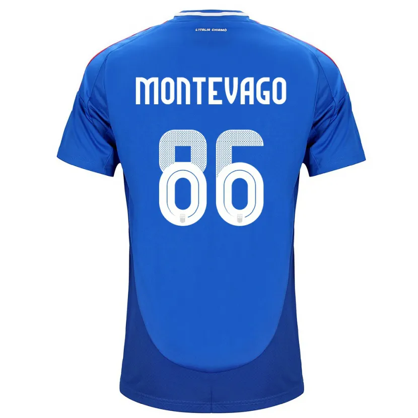 Danxen Kinder Italien Daniele Montevago #86 Blau Heimtrikot Trikot 24-26 T-Shirt