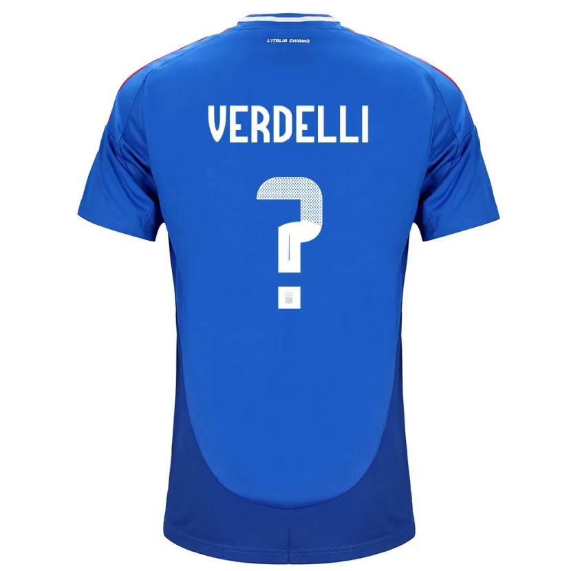 Danxen Kinder Italien Davide Verdelli #0 Blau Heimtrikot Trikot 24-26 T-Shirt