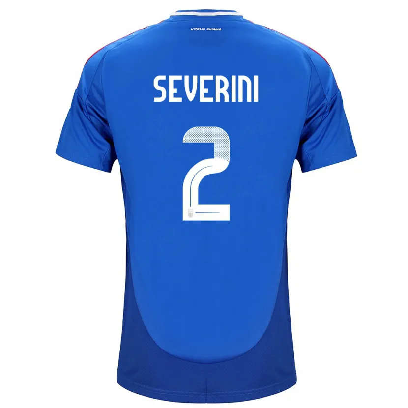 Danxen Kinder Italien Emma Severini #2 Blau Heimtrikot Trikot 24-26 T-Shirt