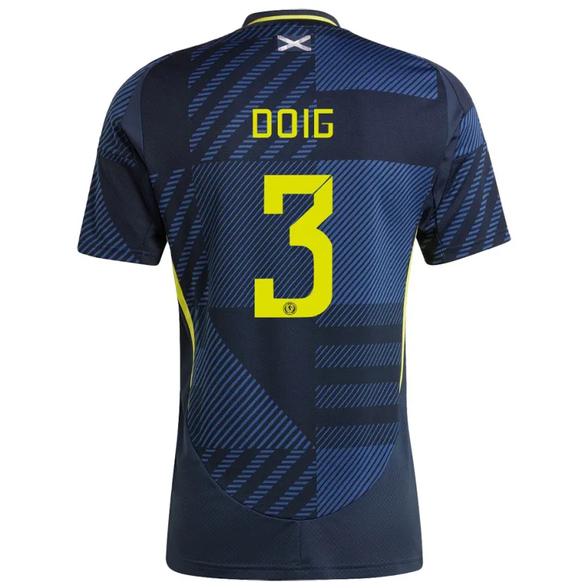 Danxen Kinder Schottland Josh Doig #3 Dunkelblau Heimtrikot Trikot 24-26 T-Shirt