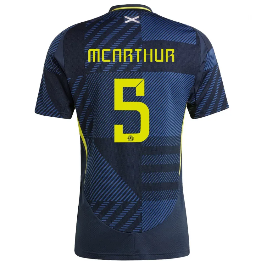 Danxen Kinder Schottland Charlie Mcarthur #5 Dunkelblau Heimtrikot Trikot 24-26 T-Shirt