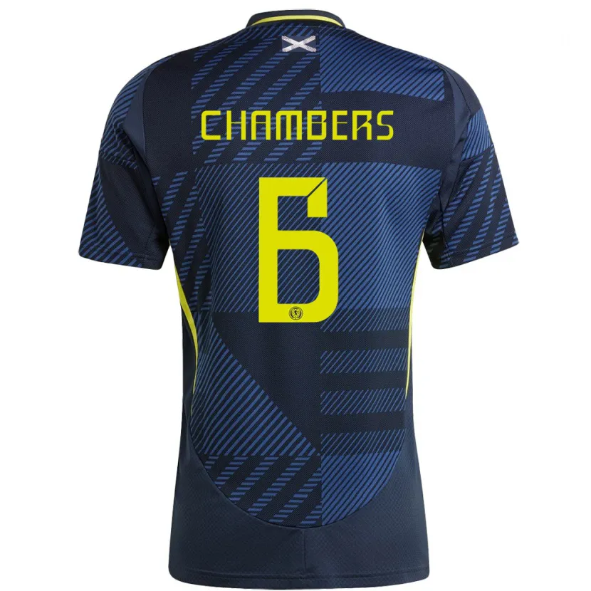 Danxen Kinder Schottland Sam Chambers #6 Dunkelblau Heimtrikot Trikot 24-26 T-Shirt