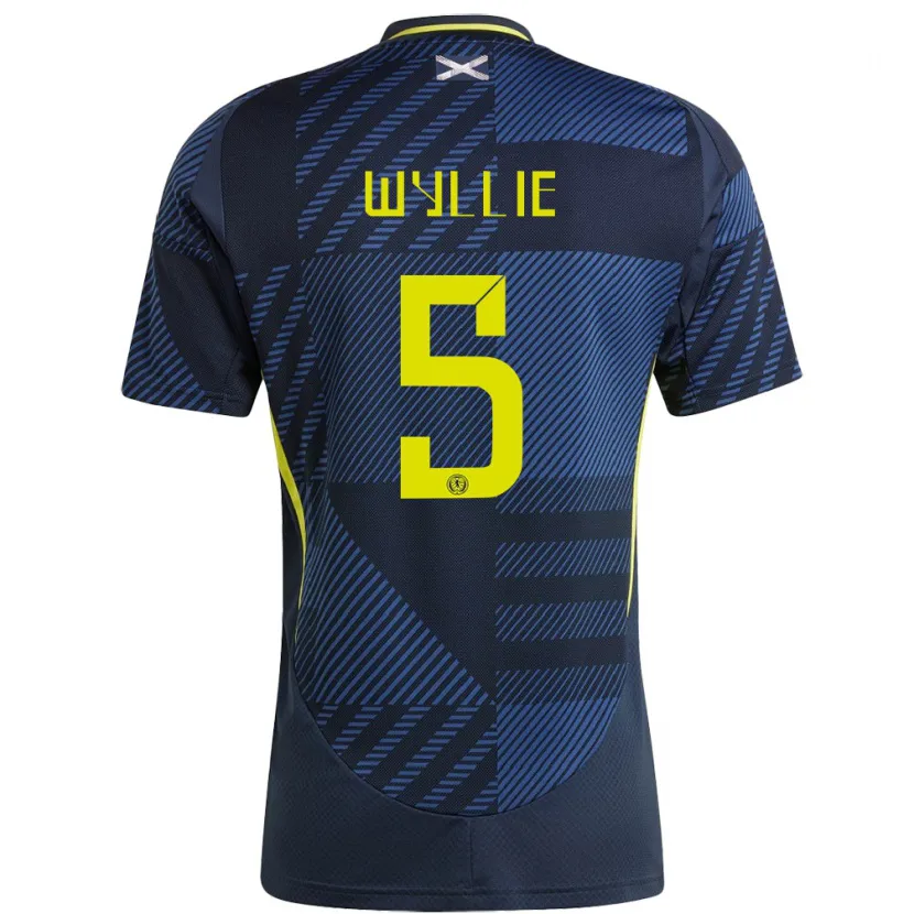 Danxen Kinder Schottland Jack Wyllie #5 Dunkelblau Heimtrikot Trikot 24-26 T-Shirt