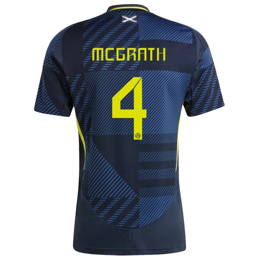 Danxen Kinder Schottland Joseph Mcgrath #4 Dunkelblau Heimtrikot Trikot 24-26 T-Shirt