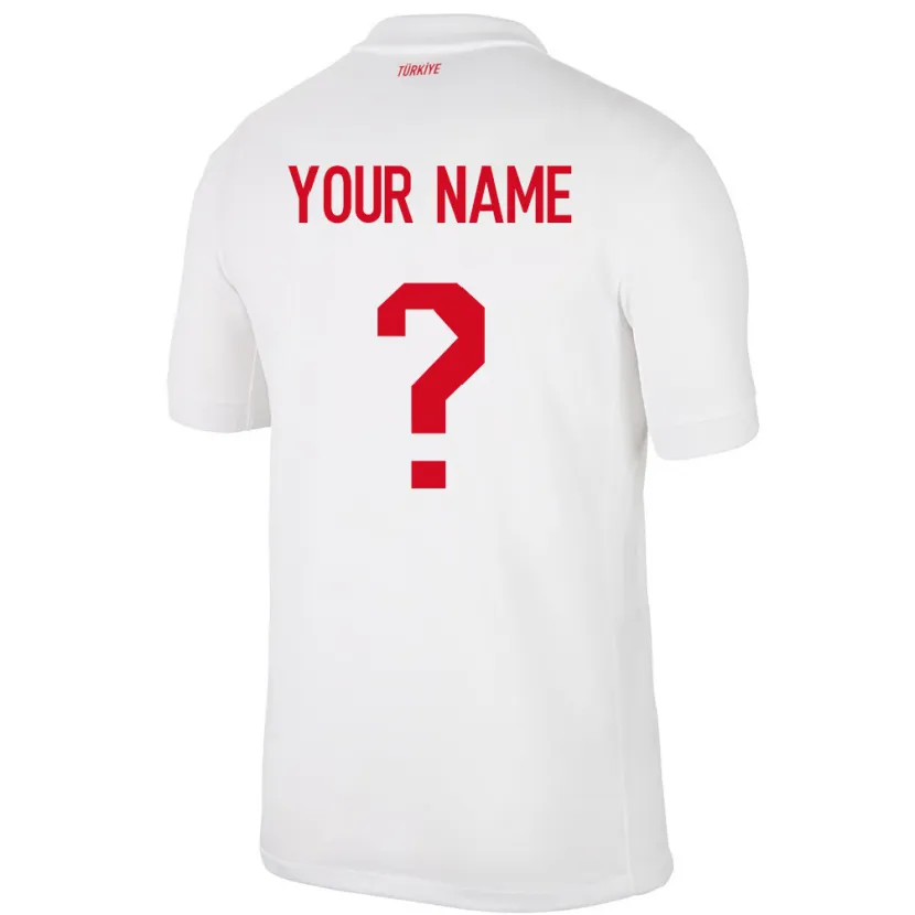 Danxen Kinder Türkei Ihren Namen #0 Weiß Heimtrikot Trikot 24-26 T-Shirt
