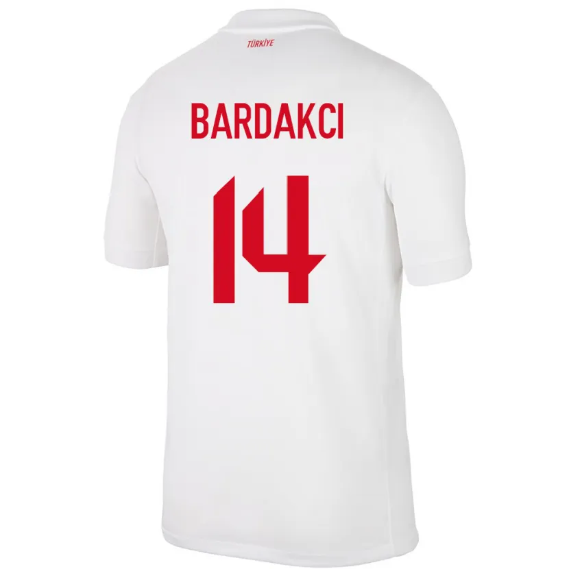 Danxen Kinder Türkei Abdülkerim Bardakcı #14 Weiß Heimtrikot Trikot 24-26 T-Shirt