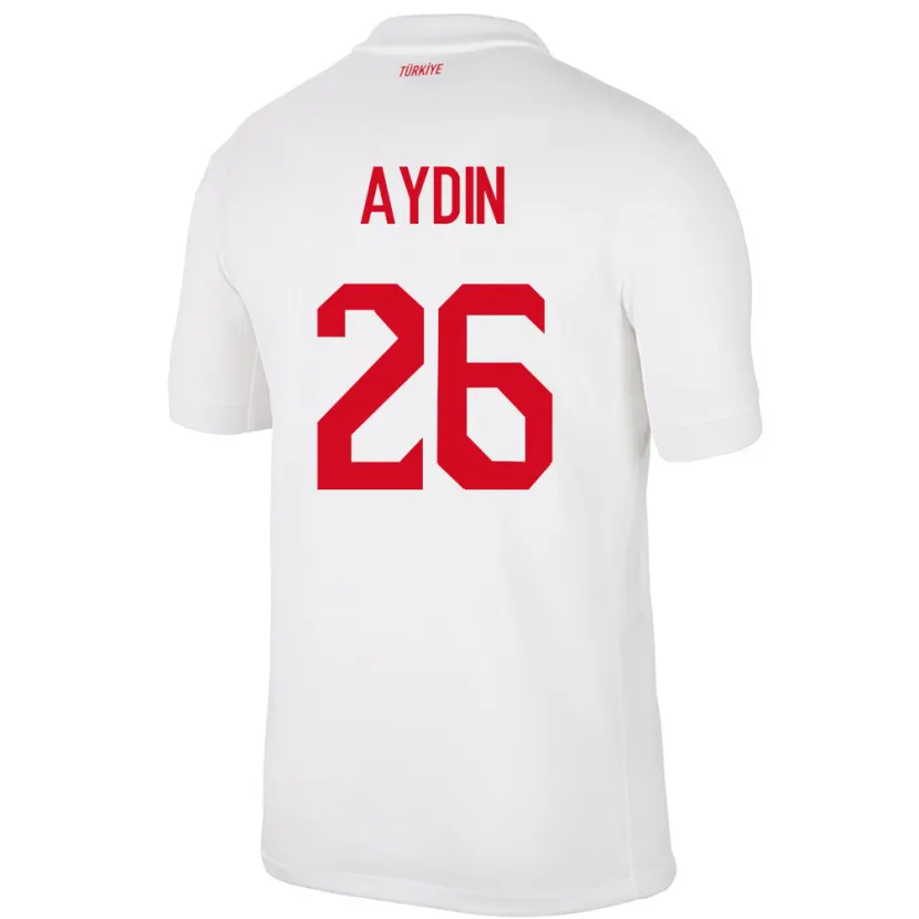 Danxen Kinder Türkei Oğuz Aydın #26 Weiß Heimtrikot Trikot 24-26 T-Shirt