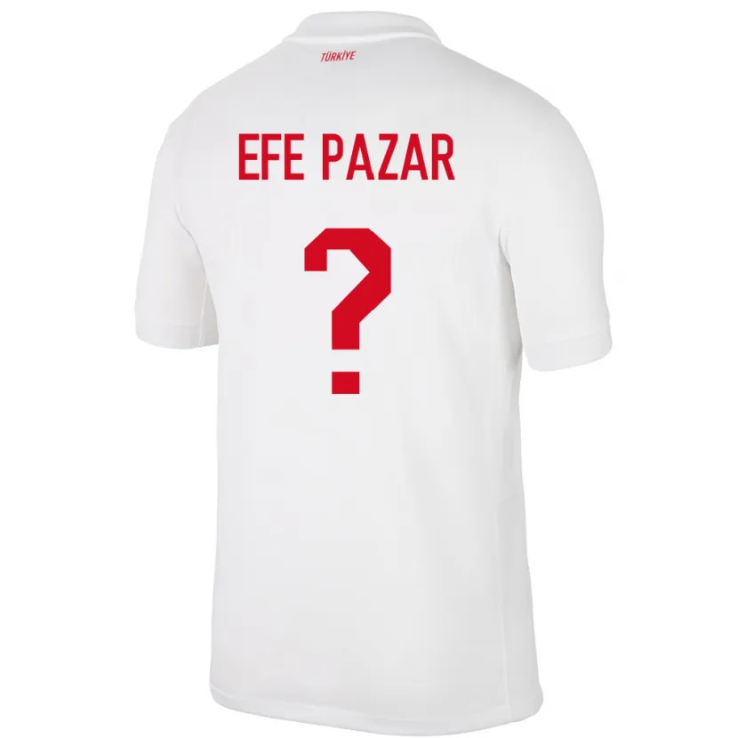 Danxen Kinder Türkei Alper Efe Pazar #0 Weiß Heimtrikot Trikot 24-26 T-Shirt