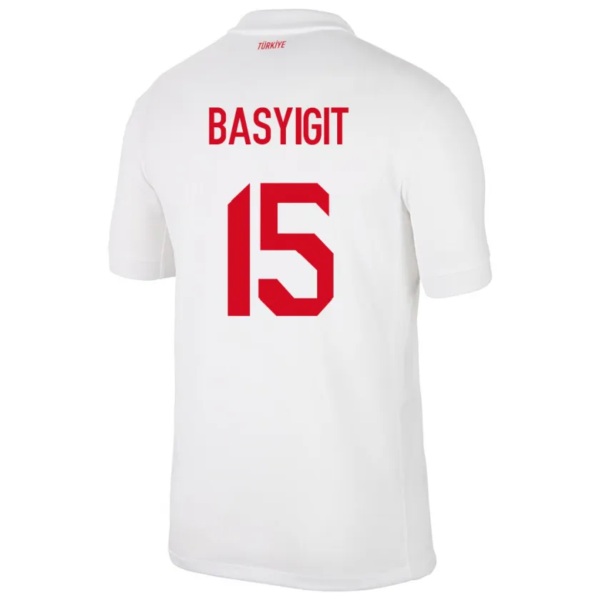 Danxen Kinder Türkei Emirhan Başyiğit #15 Weiß Heimtrikot Trikot 24-26 T-Shirt