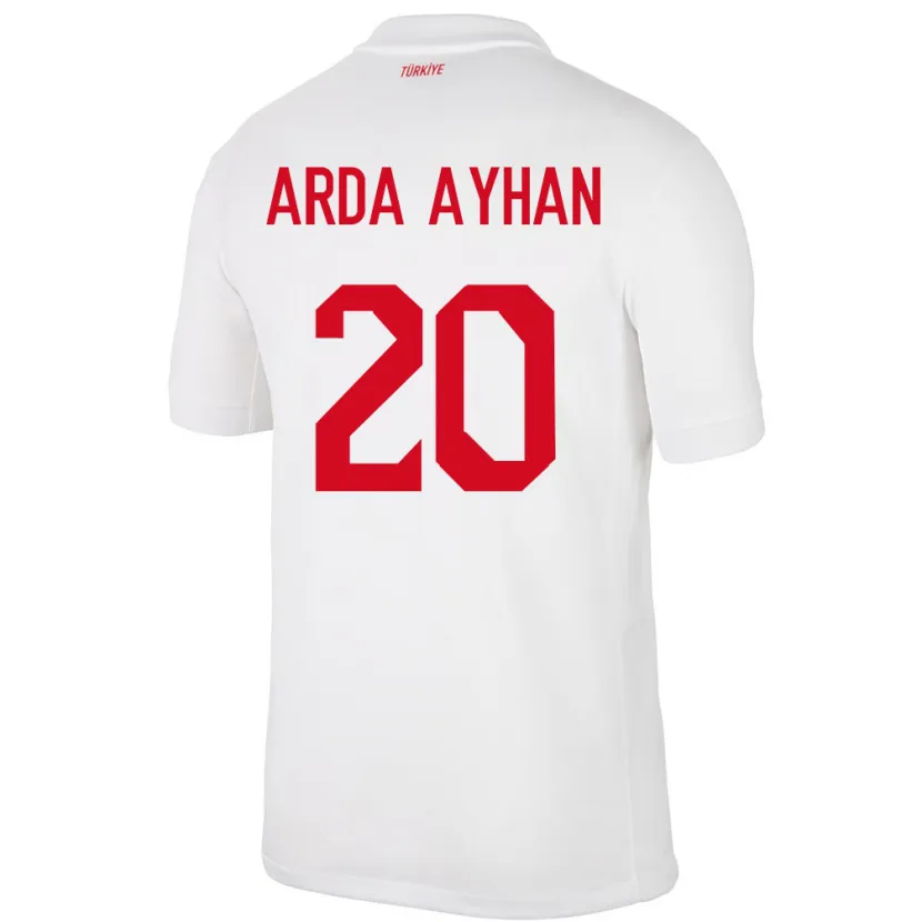 Danxen Kinder Türkei Murat Arda Ayhan #20 Weiß Heimtrikot Trikot 24-26 T-Shirt