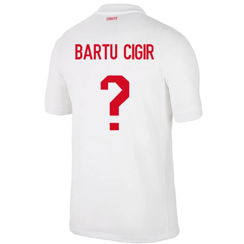 Danxen Kinder Türkei Can Bartu Çığır #0 Weiß Heimtrikot Trikot 24-26 T-Shirt