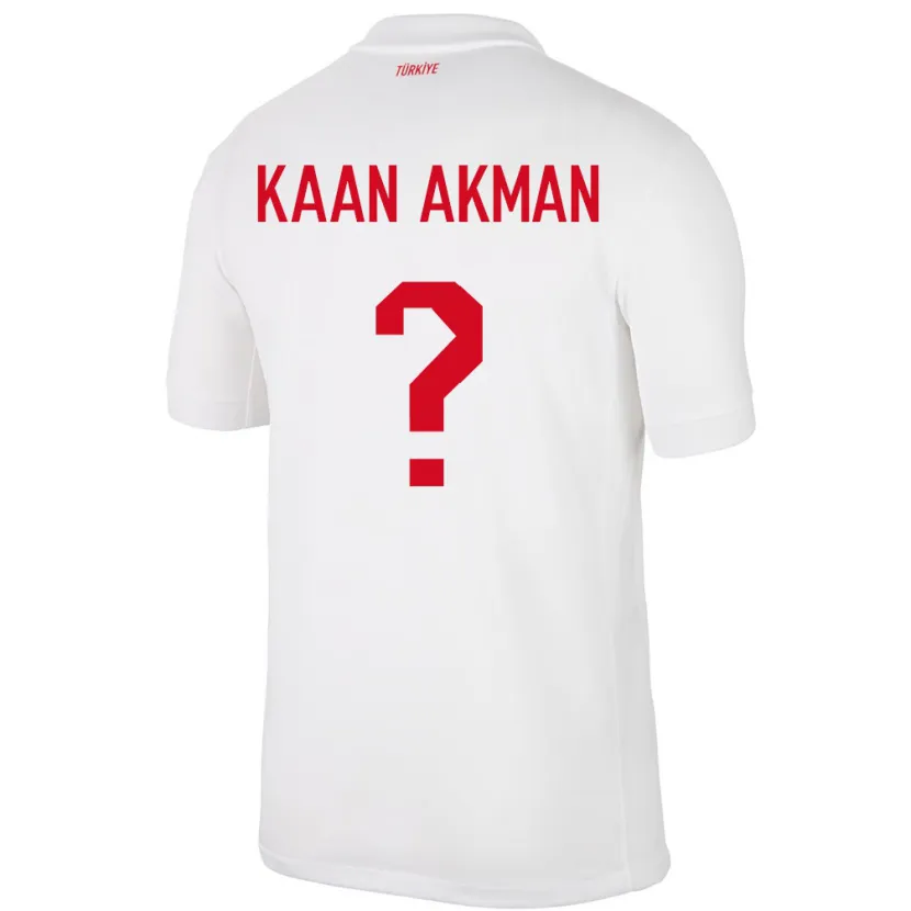 Danxen Kinder Türkei Ege Kaan Akman #0 Weiß Heimtrikot Trikot 24-26 T-Shirt