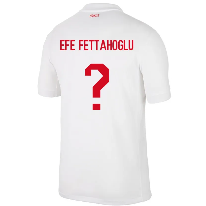 Danxen Kinder Türkei Adnan Efe Fettahoğlu #0 Weiß Heimtrikot Trikot 24-26 T-Shirt