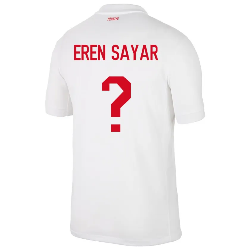 Danxen Kinder Türkei Emin Eren Sayar #0 Weiß Heimtrikot Trikot 24-26 T-Shirt