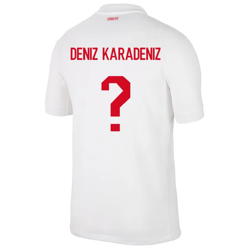 Danxen Kinder Türkei Mustafa Deniz Karadeniz #0 Weiß Heimtrikot Trikot 24-26 T-Shirt