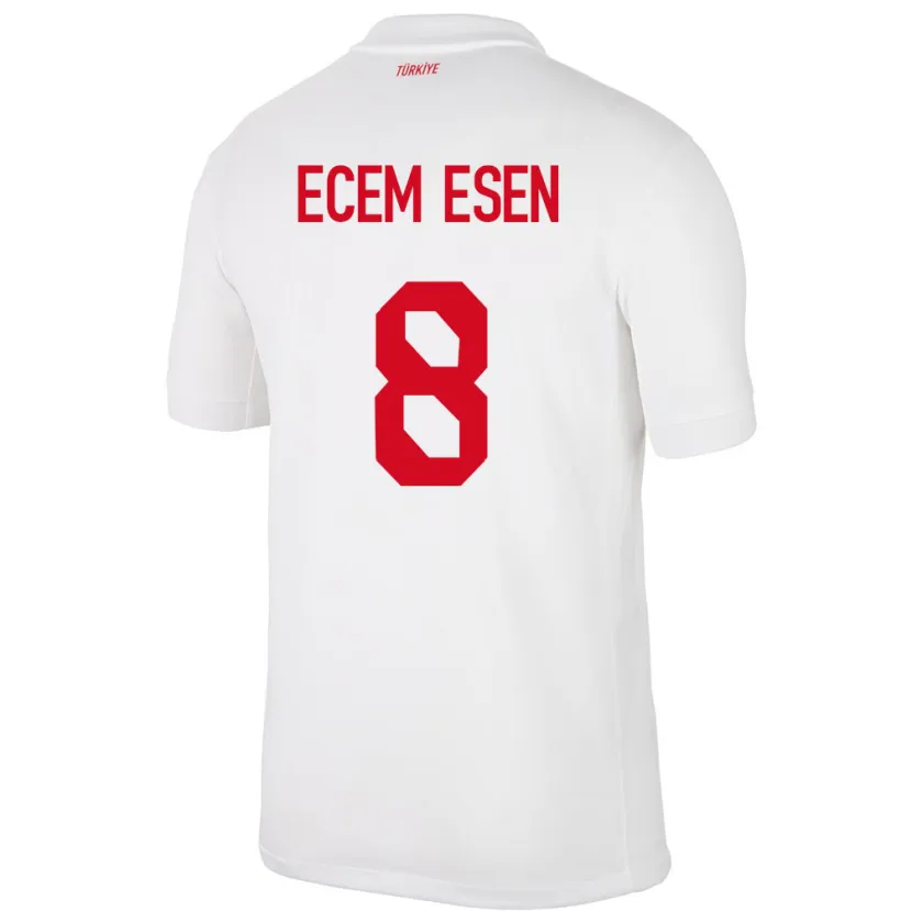 Danxen Kinder Türkei Emine Ecem Esen #8 Weiß Heimtrikot Trikot 24-26 T-Shirt