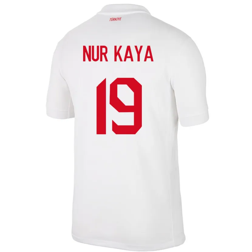 Danxen Kinder Türkei Cansu Nur Kaya #19 Weiß Heimtrikot Trikot 24-26 T-Shirt