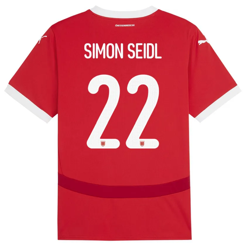 Danxen Kinder Österreich Simon Seidl #22 Rot Heimtrikot Trikot 24-26 T-Shirt