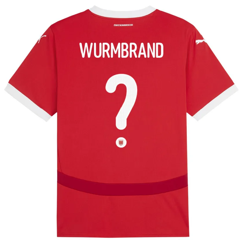 Danxen Kinder Österreich Nikolaus Wurmbrand #0 Rot Heimtrikot Trikot 24-26 T-Shirt