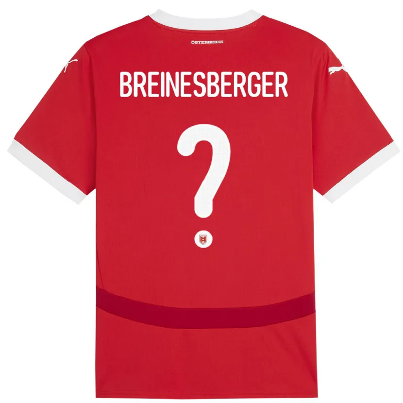 Danxen Kinder Österreich Christoph Breinesberger #0 Rot Heimtrikot Trikot 24-26 T-Shirt