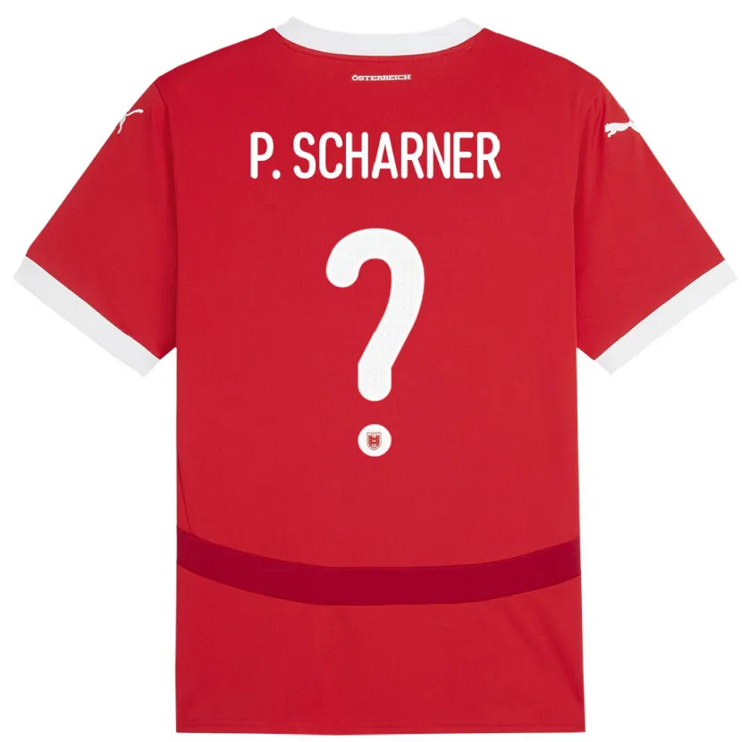 Danxen Kinder Österreich Paul Scharner #0 Rot Heimtrikot Trikot 24-26 T-Shirt