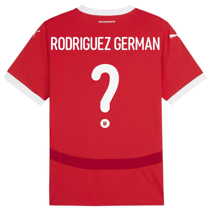 Danxen Kinder Österreich Ryan Rodriguez German #0 Rot Heimtrikot Trikot 24-26 T-Shirt
