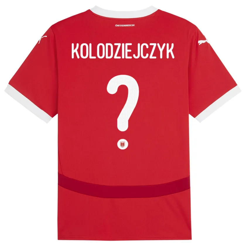 Danxen Kinder Österreich Marek Kolodziejczyk #0 Rot Heimtrikot Trikot 24-26 T-Shirt