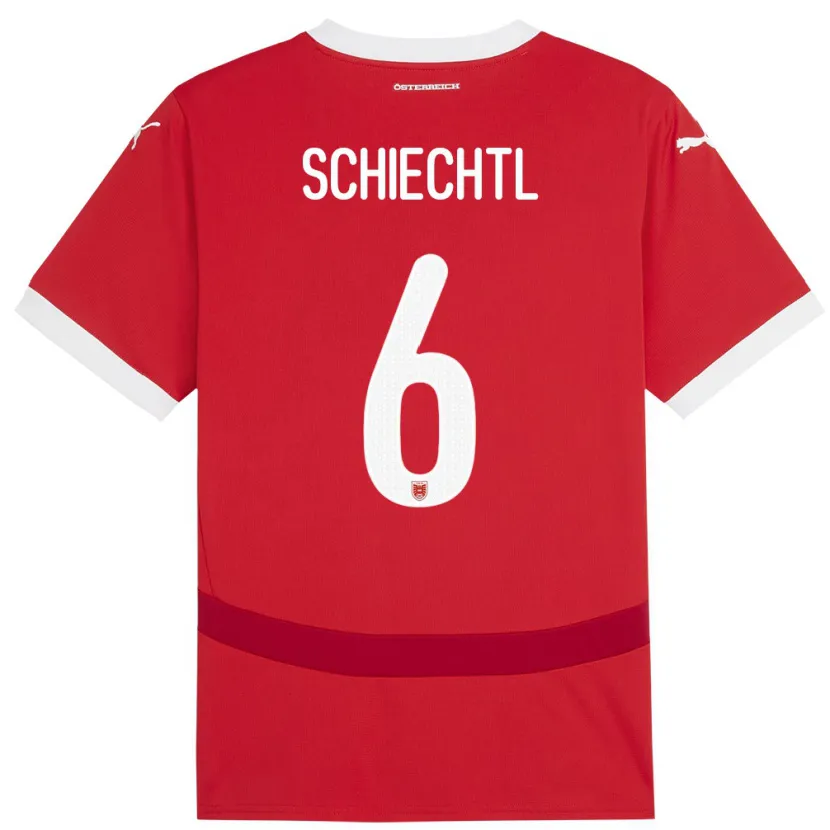 Danxen Kinder Österreich Katharina Schiechtl #6 Rot Heimtrikot Trikot 24-26 T-Shirt