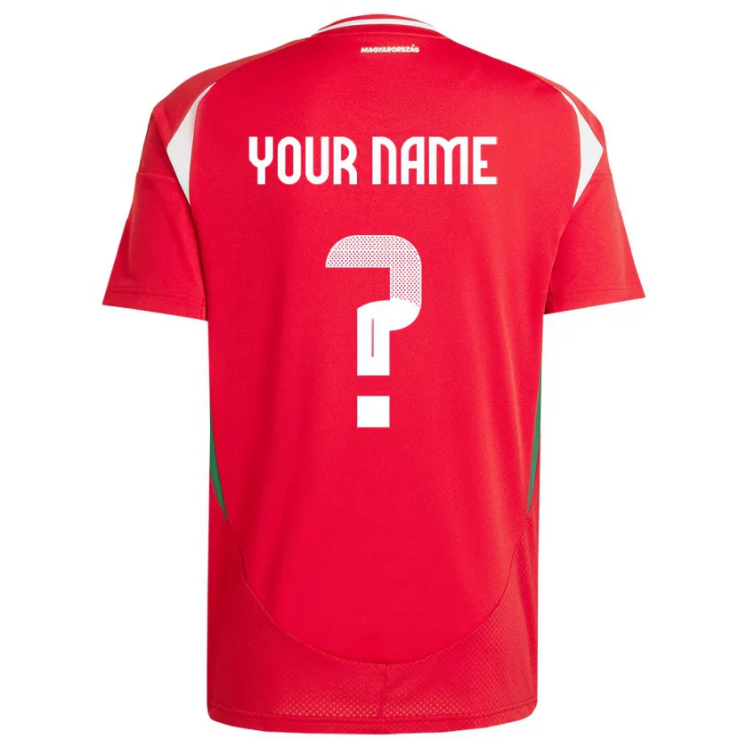 Danxen Kinder Ungarn Ihren Namen #0 Rot Heimtrikot Trikot 24-26 T-Shirt
