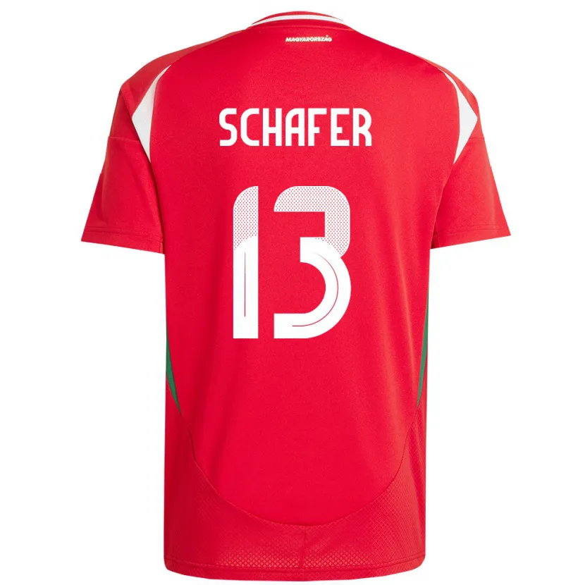 Danxen Kinder Ungarn András Schäfer #13 Rot Heimtrikot Trikot 24-26 T-Shirt