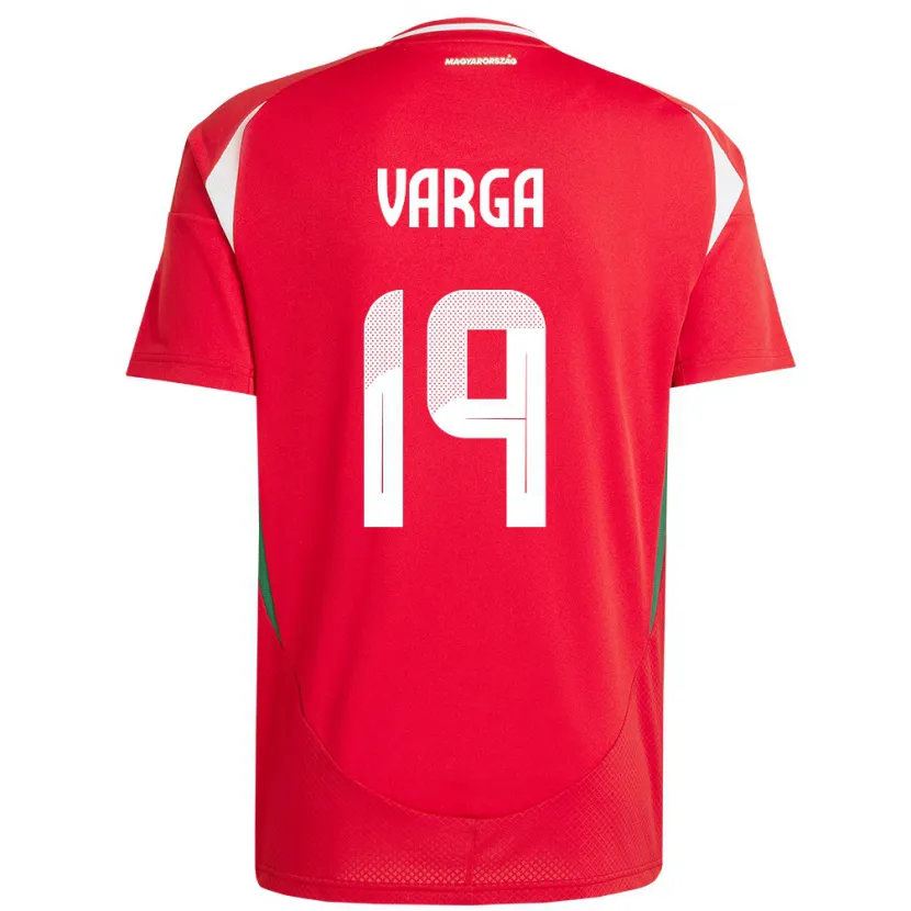Danxen Kinder Ungarn Barnabás Varga #19 Rot Heimtrikot Trikot 24-26 T-Shirt