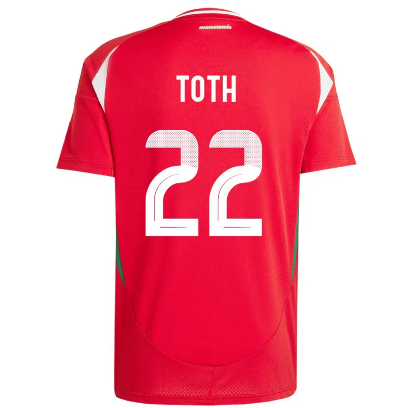 Danxen Kinder Ungarn Balázs Tóth #22 Rot Heimtrikot Trikot 24-26 T-Shirt
