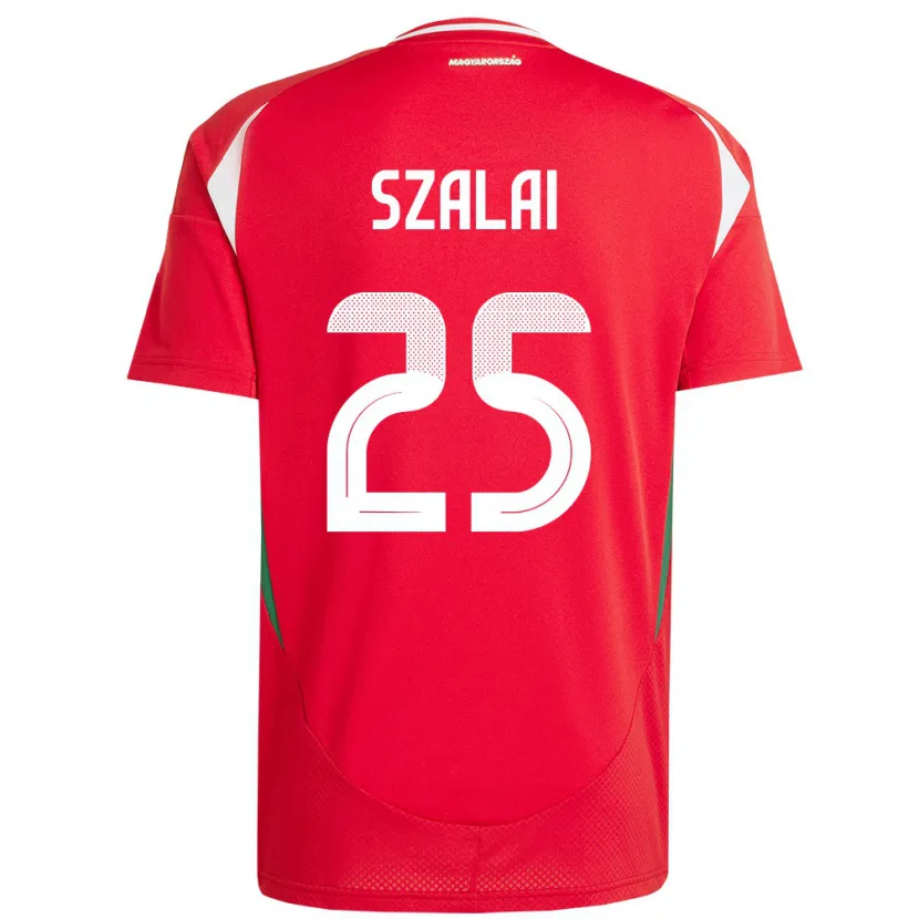 Danxen Kinder Ungarn Gábor Szalai #25 Rot Heimtrikot Trikot 24-26 T-Shirt