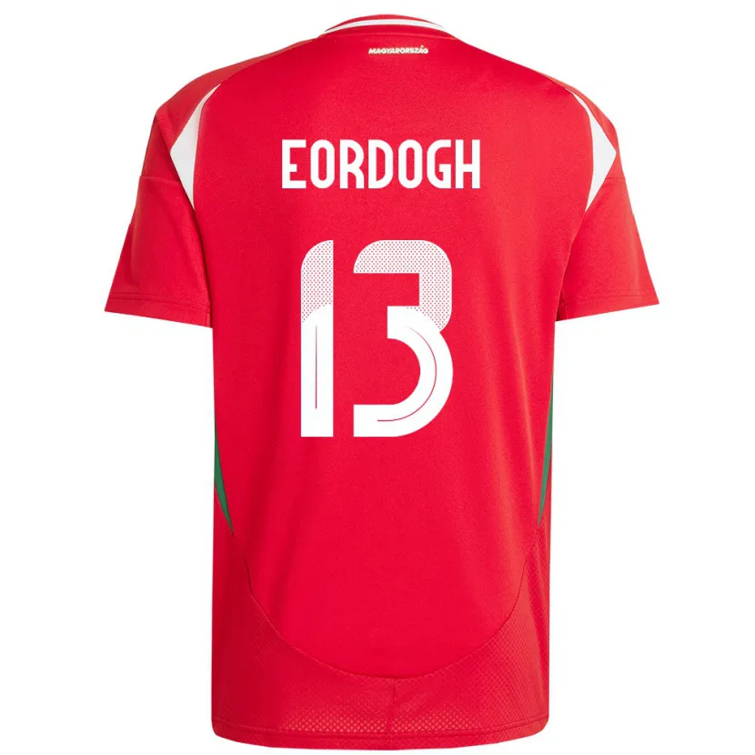 Danxen Kinder Ungarn András Eördögh #13 Rot Heimtrikot Trikot 24-26 T-Shirt