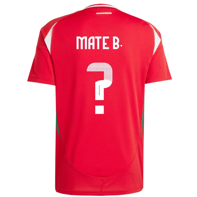 Danxen Kinder Ungarn Máté Balogh #0 Rot Heimtrikot Trikot 24-26 T-Shirt