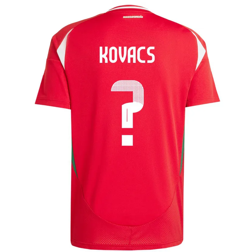 Danxen Kinder Ungarn Bendegúz Kovács #0 Rot Heimtrikot Trikot 24-26 T-Shirt