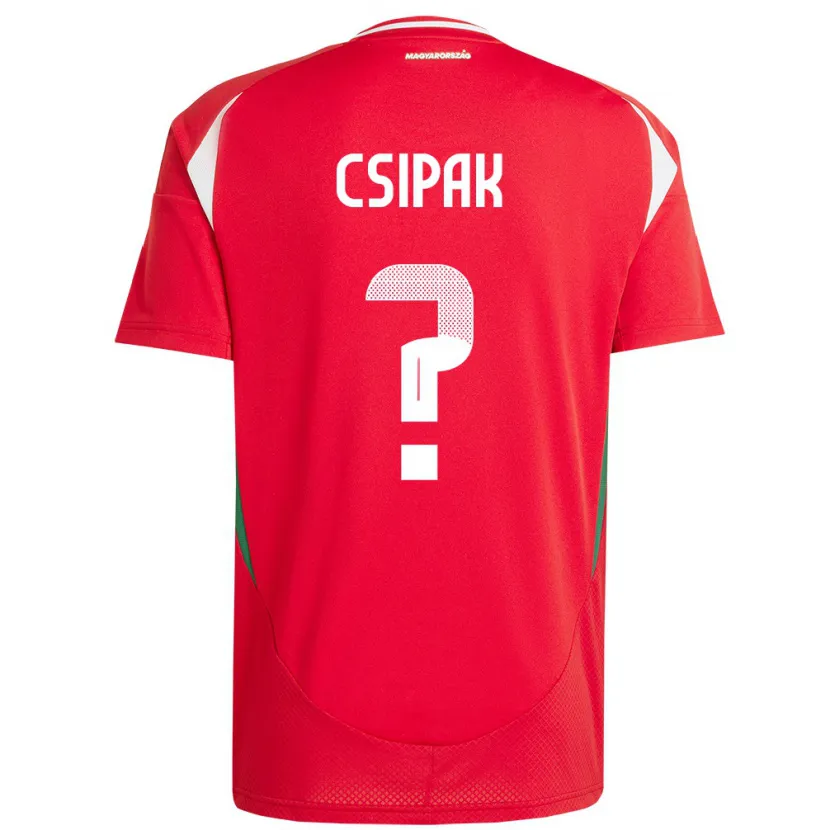 Danxen Kinder Ungarn Csongor Csipak #0 Rot Heimtrikot Trikot 24-26 T-Shirt