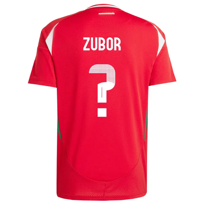 Danxen Kinder Ungarn Ádám Zubor #0 Rot Heimtrikot Trikot 24-26 T-Shirt