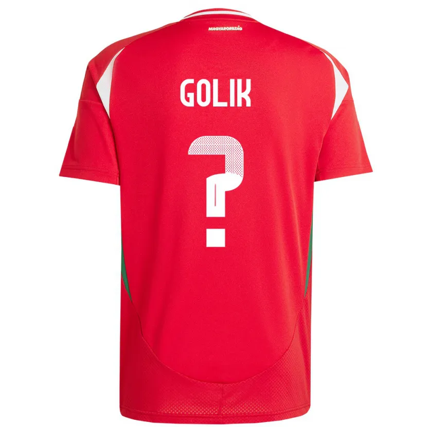 Danxen Kinder Ungarn Benjámin Gólik #0 Rot Heimtrikot Trikot 24-26 T-Shirt