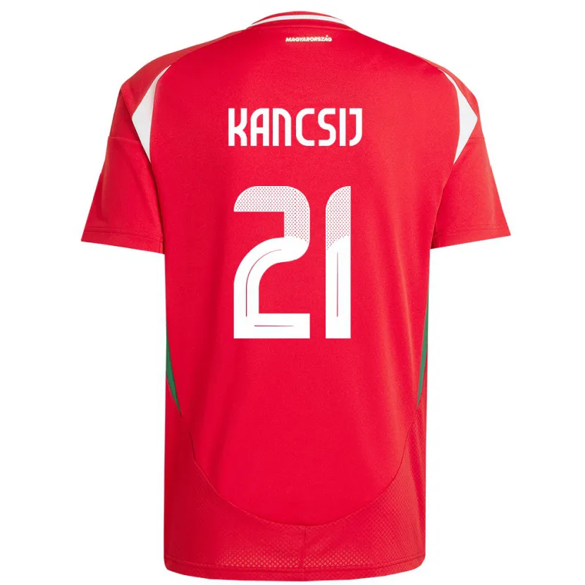 Danxen Kinder Ungarn Artúr Kancsij #21 Rot Heimtrikot Trikot 24-26 T-Shirt
