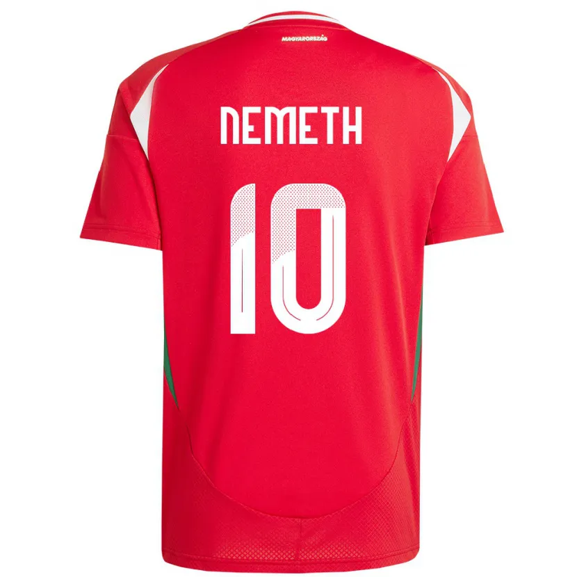 Danxen Kinder Ungarn Hunor Németh #10 Rot Heimtrikot Trikot 24-26 T-Shirt