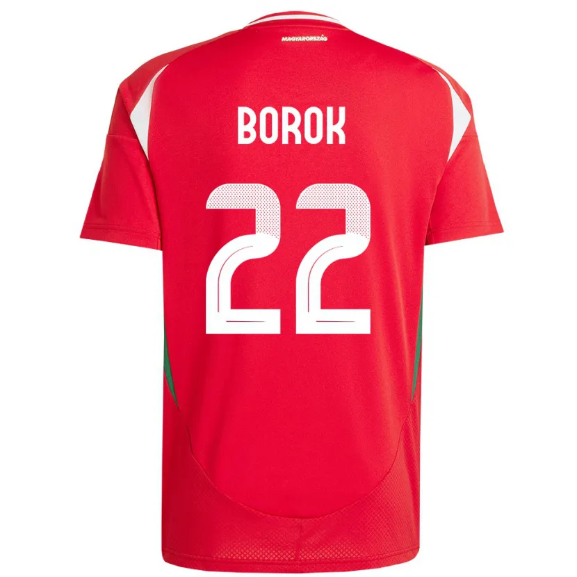 Danxen Kinder Ungarn Dorina Borók #22 Rot Heimtrikot Trikot 24-26 T-Shirt