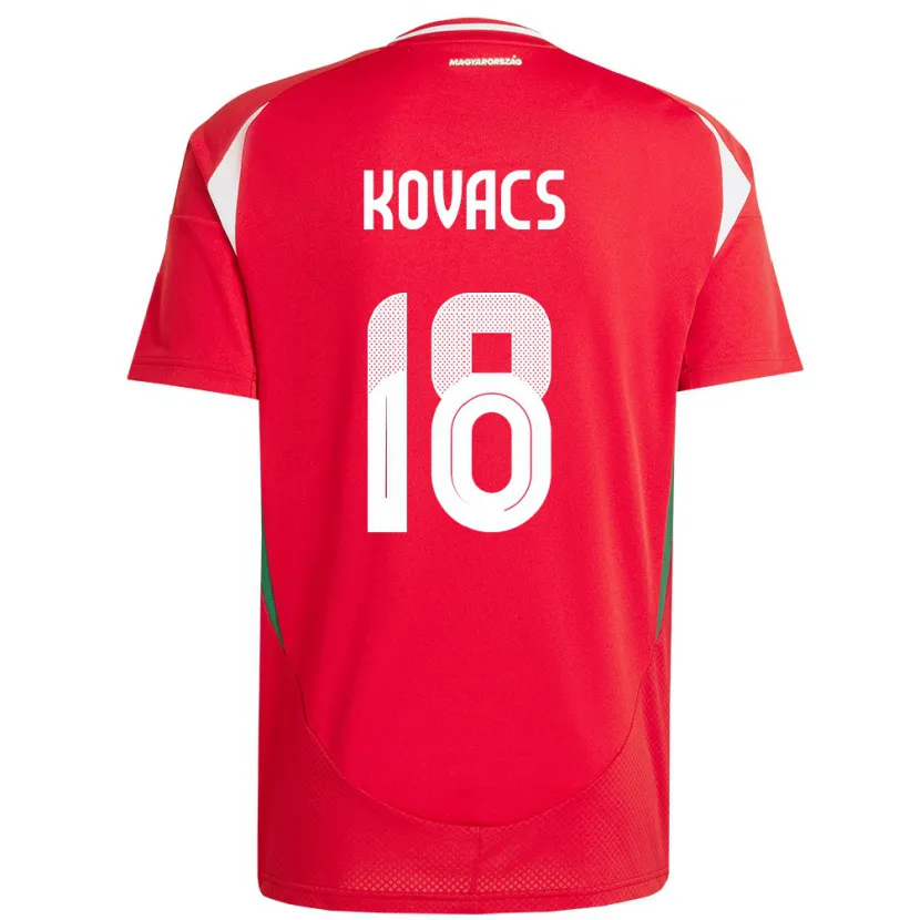 Danxen Kinder Ungarn Laura Kovács #18 Rot Heimtrikot Trikot 24-26 T-Shirt