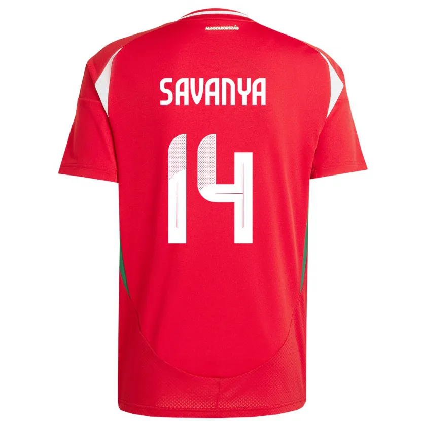 Danxen Kinder Ungarn Csilla Savanya #14 Rot Heimtrikot Trikot 24-26 T-Shirt