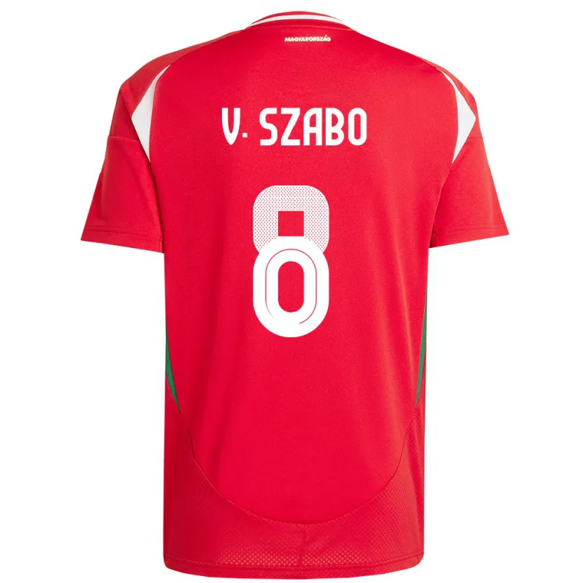 Danxen Kinder Ungarn Viktória Szabó #8 Rot Heimtrikot Trikot 24-26 T-Shirt
