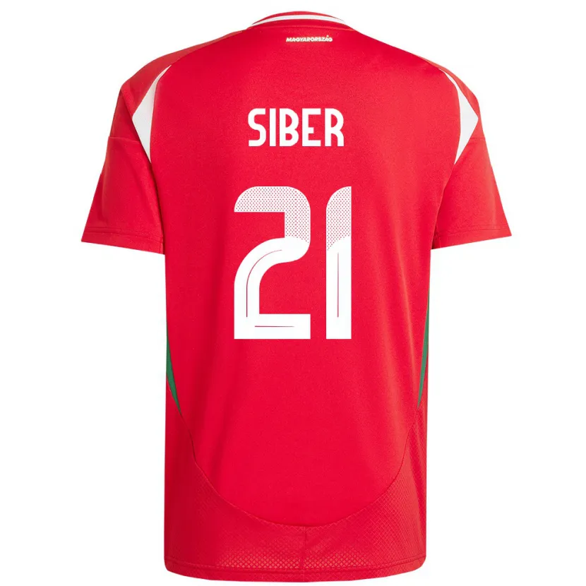 Danxen Kinder Ungarn Glória Siber #21 Rot Heimtrikot Trikot 24-26 T-Shirt