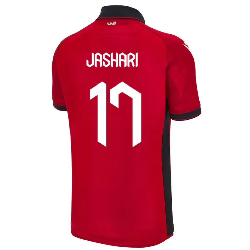 Danxen Kinder Albanien Elion Jashari #17 Rot Heimtrikot Trikot 24-26 T-Shirt