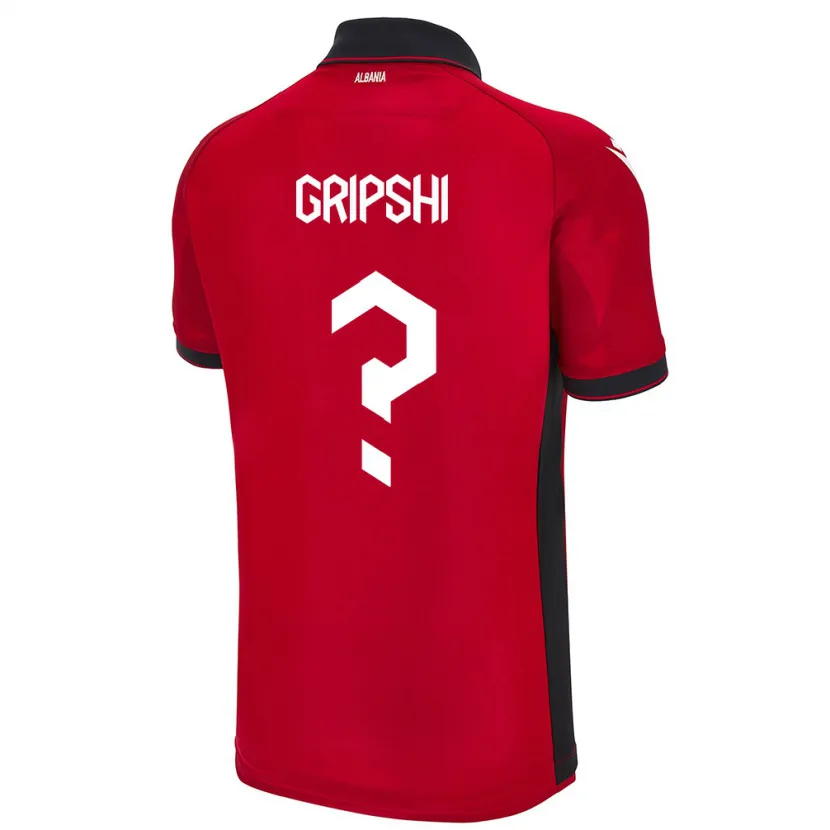Danxen Kinder Albanien Naim Gripshi #0 Rot Heimtrikot Trikot 24-26 T-Shirt