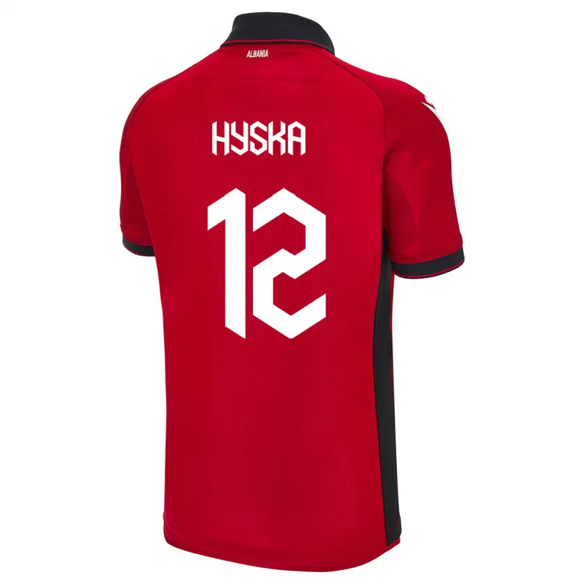 Danxen Kinder Albanien Antigona Hyska #12 Rot Heimtrikot Trikot 24-26 T-Shirt